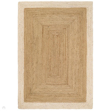 Jute Border Natural White Rug-Origins-Rug Love - The Most Loved Rug Store